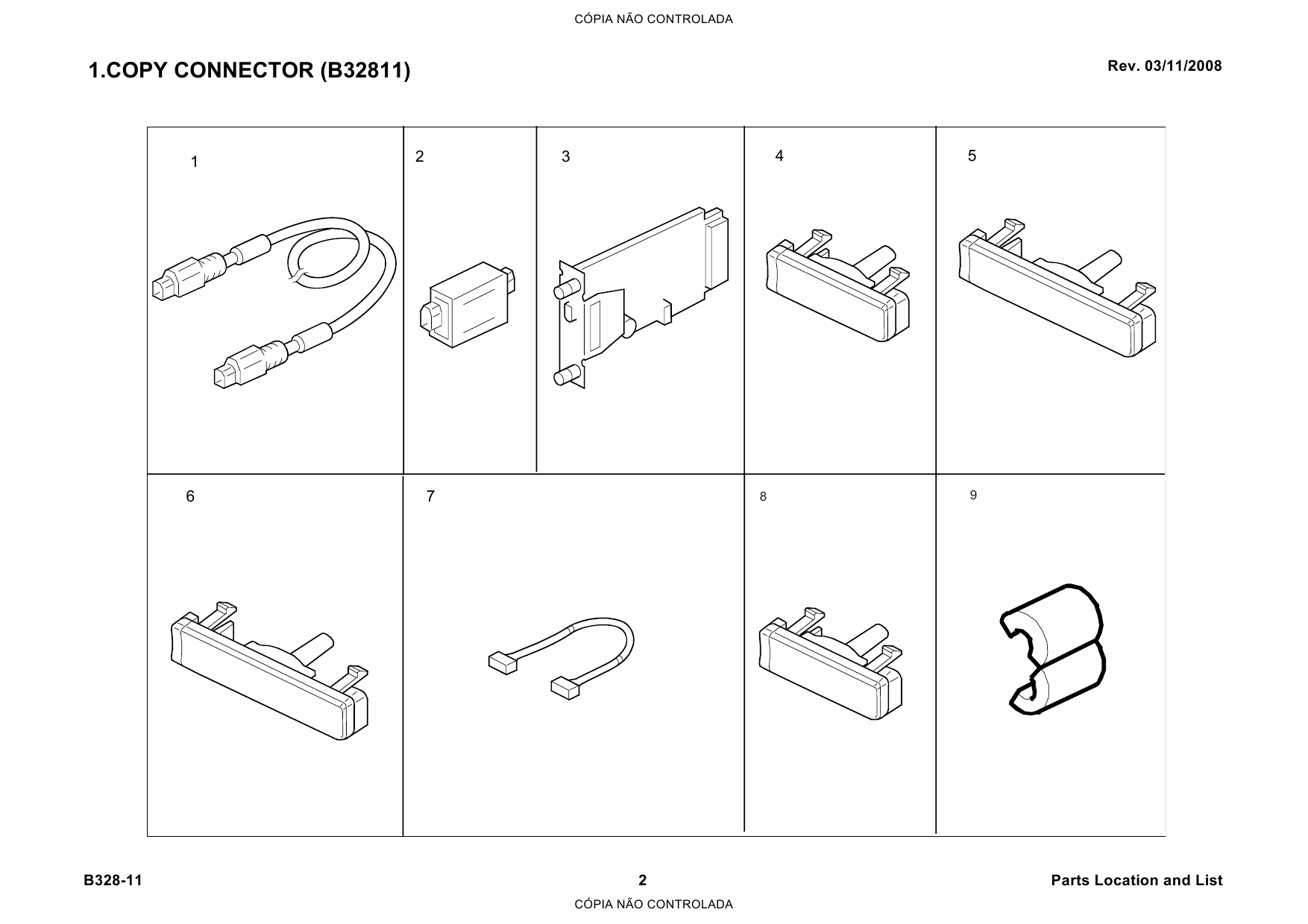 RICOH Options B328-11 COPY-CONNECTOR-TYPE-3260 Parts Catalog PDF download-4